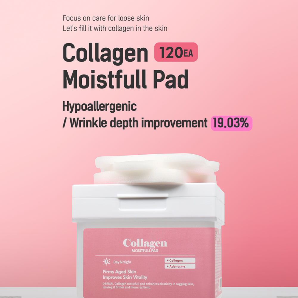 Dermal - Collagen Moistfull Pad 120 Pads | Kurious Mall – KURIOUS MALL